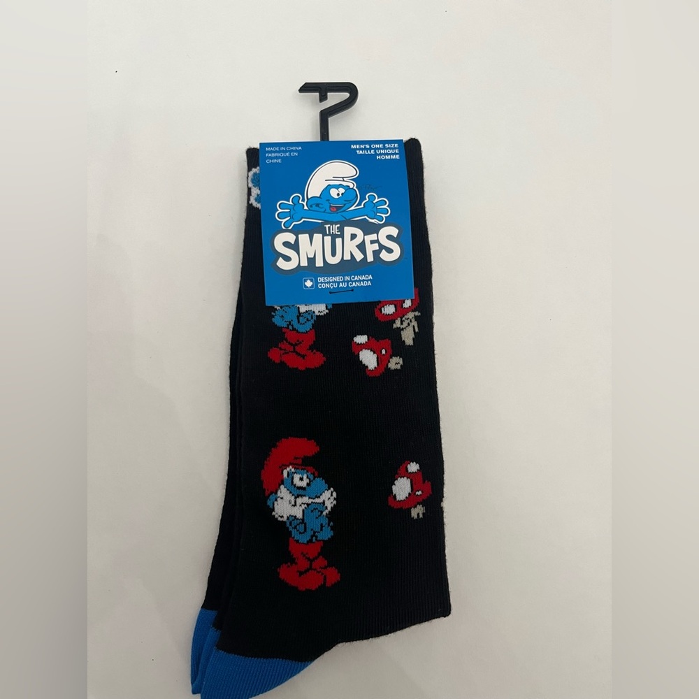 The Smurfs Papa Smurf Socks Fits Men’s Shoe Size 7-12